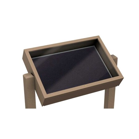 United Visual Products Outdoor Enclosed Combo Board, 48"x36", Brnz Frame/Wht Porc & Medium Grey UVCB4836ODBZ-WHTPORC-MEDGRY